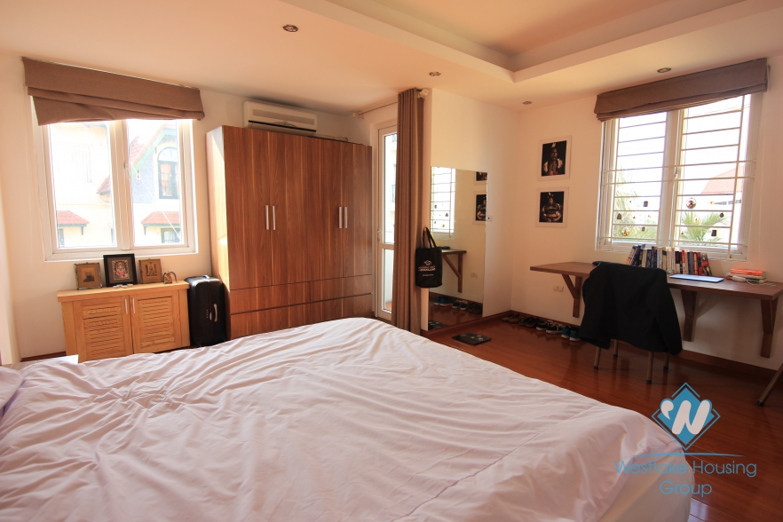 High floor, good natural light bedroom apartment for rent in Tay Ho, Hanoi